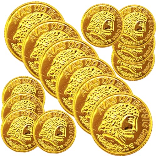 CLISPEED 300 Stück Teiliges Kunststoff Spielmünzen Goldfarben Glänzend Piratenmünzen Spielgeld für Kindergeburtstag Piratenparty Deko und Lernspielzeug CLISPEED 300 Stück Teiliges Kunststoff Spielmünzen Goldfarben Glänzend Piratenmünzen Spielgeld für Kindergeburtstag Piratenparty Deko und Lernspielzeug von CLISPEED