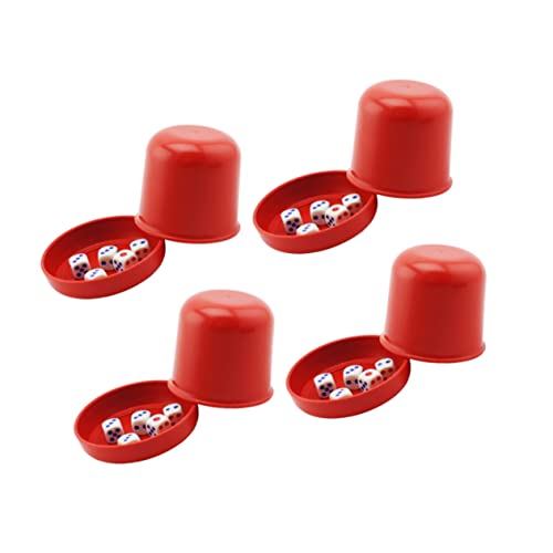 CLISPEED 4sätze Anti-schummel Würfelbecher Mit Würfeln Robuster Transparenter Ktv Dice Cup Für Lustige Spiele Im Bar Und Partykontext Rot CLISPEED 4sätze Anti-schummel Würfelbecher Mit Würfeln Robuster Transparenter Ktv Dice Cup Für Lustige Spiele Im Bar Und Partykontext Rot von CLISPEED