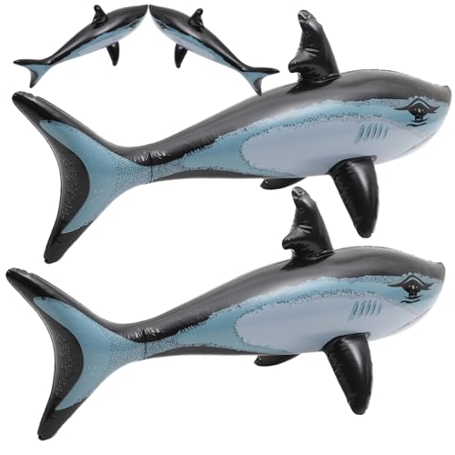 CLISPEED 4 Stück Teiliges Aufblasbares Haifischspielzeug aus Langlebigem PVC Schwimmende Pooldeko für Geburtstagsfeiern und Poolpartys Geeignet als und Lernspielzeug CLISPEED 4 Stück Teiliges Aufblasbares Haifischspielzeug aus Langlebigem PVC Schwimmende Pooldeko für Geburtstagsfeiern und Poolpartys Geeignet als und Lernspielzeug von CLISPEED