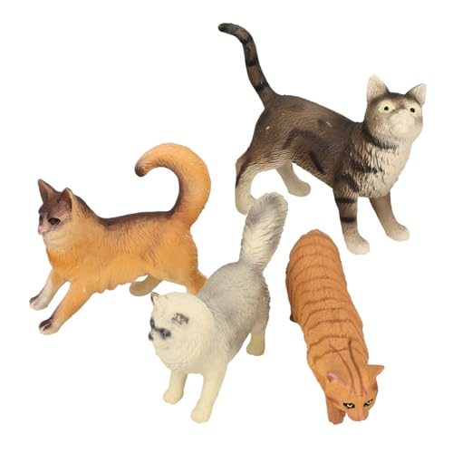 CLISPEED 4 Stück Teiliges Katzenfiguren Realistische Künstliche Katzenmodelle Bunte Tierfiguren als Lernspielzeug und Dekoration für Kinderzimmer Schreibtisch Haustierliebhaber CLISPEED 4 Stück Teiliges Katzenfiguren Realistische Künstliche Katzenmodelle Bunte Tierfiguren als Lernspielzeug und Dekoration für Kinderzimmer Schreibtisch Haustierliebhaber von CLISPEED