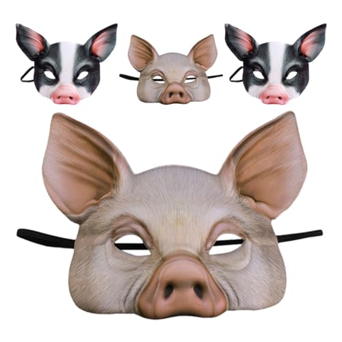 CLISPEED 4 Stück Teiliges Schwein Tiermaske aus Leichtem Halbes Gesicht Cosplay Maske für Halloween Karneval Maskenball Komfortabel und Lustig für Party Festveranstaltungen CLISPEED 4 Stück Teiliges Schwein Tiermaske aus Leichtem Halbes Gesicht Cosplay Maske für Halloween Karneval Maskenball Komfortabel und Lustig für Party Festveranstaltungen von CLISPEED