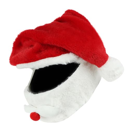 CLISPEED 4 Stück Weihnachtshelmmütze Weihnachtsmann-Cosplay-kostüm Weihnachtsmann Helmschale Weihnachtsmützen Weihnachtsmütze Dekoration Für Motorradhelme Helme Mütze Helm Für Rot Polyester von CLISPEED