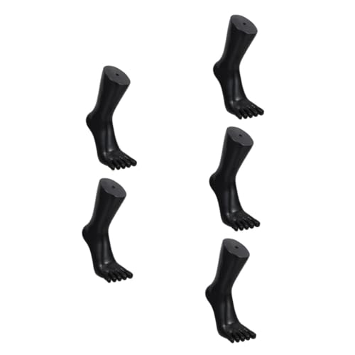 CLISPEED 5st Ausstellungsständer Für Fußmodelle Fußpuppen Sandalen-schaufensterpuppe Schaufensterpuppenfüße Für Socken Schaufensterpuppe Mit Den Rechten Füßen Modell Kurze Schuhe Pvc Black von CLISPEED