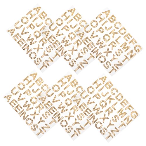 CLISPEED 6 Blätter DIY Bling Strass Aufkleber Selbstklebende Acryl Buchstaben Sticker Multifunktionale Dekoration für Tasche Handy Kleidung Personalisierbare Glitzersteine Goldfarben CLISPEED 6 Blätter DIY Bling Strass Aufkleber Selbstklebende Acryl Buchstaben Sticker Multifunktionale Dekoration für Tasche Handy Kleidung Personalisierbare Glitzersteine Goldfarben von CLISPEED