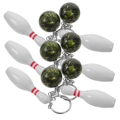 CLISPEED 6 Stück Teiliges Bowling Pin Schlüsselanhänger Grün Bowlingkugel Anhänger Party Mitgebsel für Kindergeburtstag Junge Mädchen Sportfans Leicht und Tragbar CLISPEED 6 Stück Teiliges Bowling Pin Schlüsselanhänger Grün Bowlingkugel Anhänger Party Mitgebsel für Kindergeburtstag Junge Mädchen Sportfans Leicht und Tragbar von CLISPEED