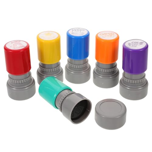 CLISPEED 6 Stück Teiliges Selbstfärbender Lehrer Stempel aus Bunte Motivierende Stempel für Aufgaben Feedback Fördert Lernmotivation und Interaktion im Klassenzimmer CLISPEED 6 Stück Teiliges Selbstfärbender Lehrer Stempel aus Bunte Motivierende Stempel für Aufgaben Feedback Fördert Lernmotivation und Interaktion im Klassenzimmer von CLISPEED