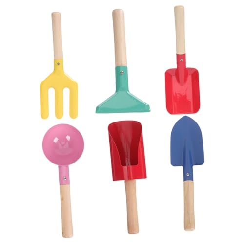 CLISPEED 6 Stück Teiliges Strandspielzeug Metall Sandschaufeln mit Robustem Holzgriff Bunte Sandbagger für Langlebig und Sicher für Sommerspaß im Sandkasten und Am Strand CLISPEED 6 Stück Teiliges Strandspielzeug Metall Sandschaufeln mit Robustem Holzgriff Bunte Sandbagger für Langlebig und Sicher für Sommerspaß im Sandkasten und Am Strand von CLISPEED