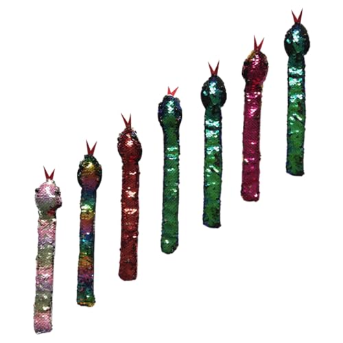 CLISPEED 7 Stück Teiliges Slap Bracelets mit Glitzerschlange Lustige Tiermotive Farbwechselnde Partyzubehör Tragbare Strapazierfähige Klapparmbänder für Halloween und Zufällige Farbe CLISPEED 7 Stück Teiliges Slap Bracelets mit Glitzerschlange Lustige Tiermotive Farbwechselnde Partyzubehör Tragbare Strapazierfähige Klapparmbänder für Halloween und Zufällige Farbe von CLISPEED