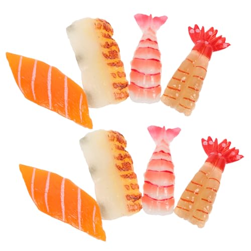 CLISPEED 8 Stück Teiliges Sushi Modell Realistische Kleine Sushi Nachbildung Lebensmittelechte Dekoration für Fotos Langlebiges Kunstessen Display Zubehör für Kinderküche und Essstäbchen CLISPEED 8 Stück Teiliges Sushi Modell Realistische Kleine Sushi Nachbildung Lebensmittelechte Dekoration für Fotos Langlebiges Kunstessen Display Zubehör für Kinderküche und Essstäbchen von CLISPEED