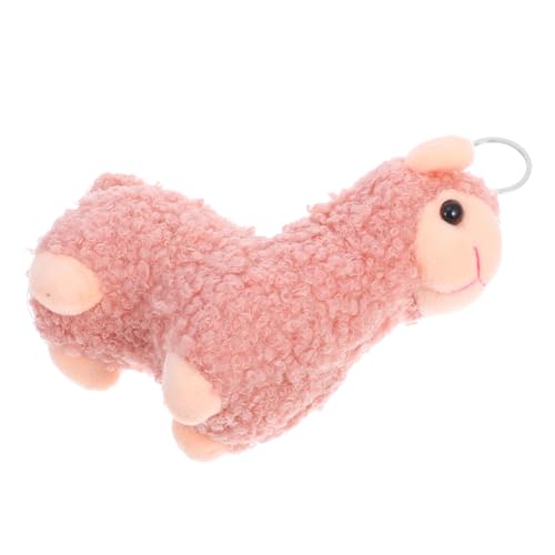 CLISPEED Alpaka-schlüsselanhänger Süßes Stofftier Rosa Schafe Kuscheltiere Beanie-babys Kuscheltiere Von Tier-schlüsselanhänger Für Frauen Süße Kuscheltiere Rosa Tiere Plüsch von CLISPEED