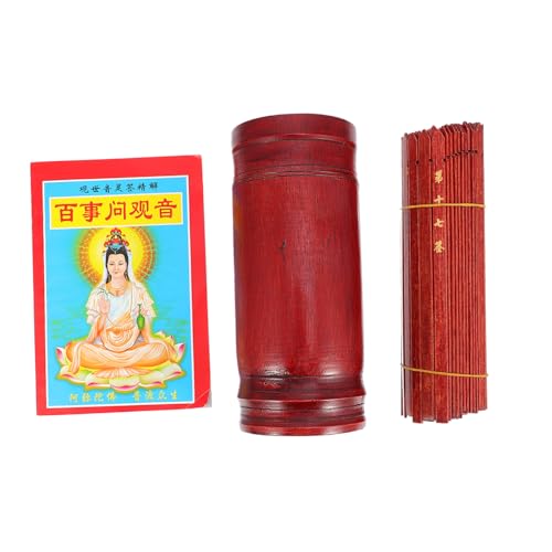 CLISPEED Chinesischer Buddhistischer Divinations stäbchen Chinesischer Stil Divinations Bucket aus Holzpapier Kleines Tragbares Wahrsage Spiel für Freizeit und Besondere Anlässe Tiefrotes CLISPEED Chinesischer Buddhistischer Divinations stäbchen Chinesischer Stil Divinations Bucket aus Holzpapier Kleines Tragbares Wahrsage Spiel für Freizeit und Besondere Anlässe Tiefrotes von CLISPEED