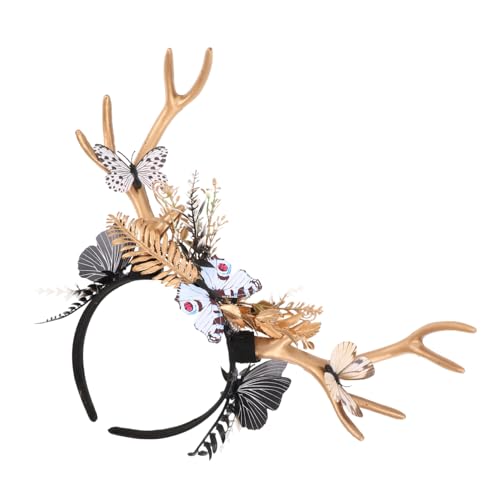 CLISPEED Geweih-Kopfschmuck Rentierhaarband Hirsch-Kostüm-Stirnband Hirschgeweih Haarband Rentier-Foto-Requisiten Stirnband mit Geweih Haarreif aus Rentiergeweih PVC-Schmetterling Schwarz CLISPEED Geweih-Kopfschmuck Rentierhaarband Hirsch-Kostüm-Stirnband Hirschgeweih Haarband Rentier-Foto-Requisiten Stirnband mit Geweih Haarreif aus Rentiergeweih PVC-Schmetterling Schwarz von CLISPEED