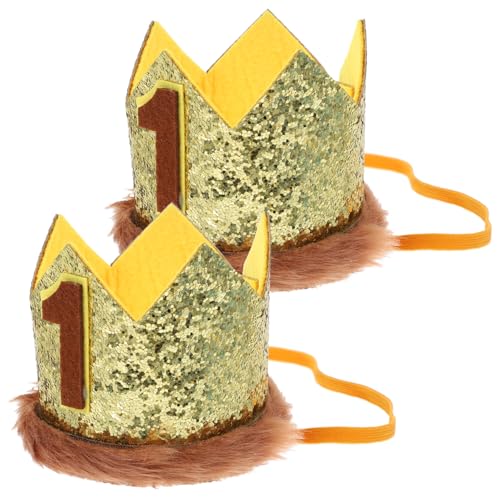 CLISPEED Goldene Glitzer Geburtstagshut mit Fellrand Geburtstag Party Krone für Jungen Mädchen Leichtes Filzmaterial Rutschfester Kinnriemen Festliche Kopfbedeckung für und Fotosession CLISPEED Goldene Glitzer Geburtstagshut mit Fellrand Geburtstag Party Krone für Jungen Mädchen Leichtes Filzmaterial Rutschfester Kinnriemen Festliche Kopfbedeckung für und Fotosession von CLISPEED