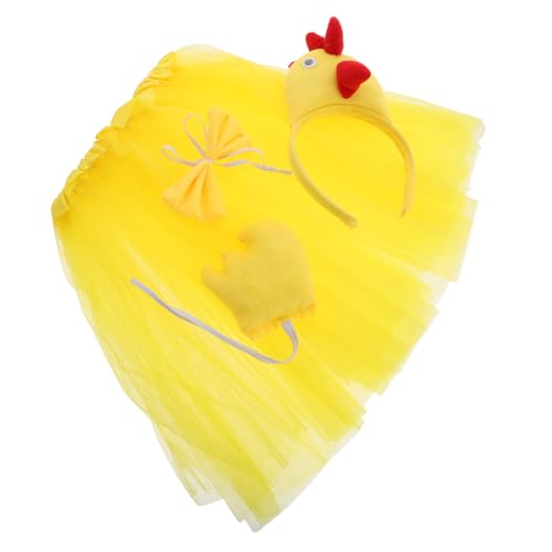 CLISPEED Hahn Kostüm mit Tüllrock Stirnband Fliege und Süßes Hühnerkostüm Zubehör für Mädchen für Cosplay Geburtstagsfeiern und Mottopartys Bequemes Material CLISPEED Hahn Kostüm mit Tüllrock Stirnband Fliege und Süßes Hühnerkostüm Zubehör für Mädchen für Cosplay Geburtstagsfeiern und Mottopartys Bequemes Material von CLISPEED