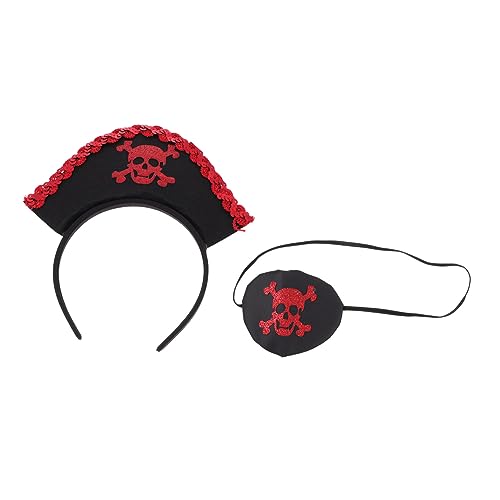 CLISPEED Halloween Piratenkostüm Set mit Totenkopf Haarreif und Augenklappe Leichtes Cosplay Zubehör für Erwachsene Bequemes Partyaccessoire für Halloween und Mottopartys CLISPEED Halloween Piratenkostüm Set mit Totenkopf Haarreif und Augenklappe Leichtes Cosplay Zubehör für Erwachsene Bequemes Partyaccessoire für Halloween und Mottopartys von CLISPEED