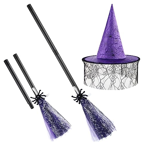 CLISPEED Halloween Witch Broomstick Hexenhut Party Dekoration Requisiten Kostümparty Besen Witch Hut für Kinder Halloween Dekorationen von CLISPEED