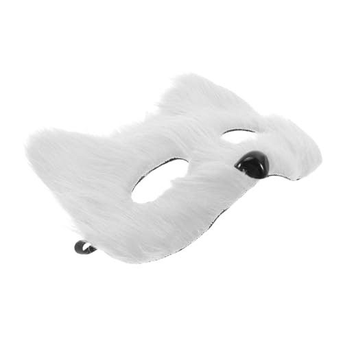 CLISPEED Halloween-fuchs-maske, Pelziges Halbes Gesicht, Tiermaske, Halbes Gesicht, Cosplay-kostüm-maske, Tier-pelzmaske Für Ball, Halloween, Cosplay-party von CLISPEED