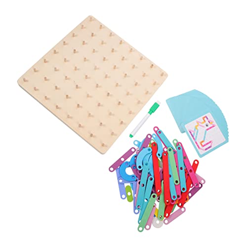 CLISPEED Holz Geoboard Montessori Lernspielzeug für Kleinkinder Ab Jahre Pädagogisches Puzzle mit Geometrischen Formen Fördert Kreativität Hand Auge Koordination und Mathematisches CLISPEED Holz Geoboard Montessori Lernspielzeug für Kleinkinder Ab Jahre Pädagogisches Puzzle mit Geometrischen Formen Fördert Kreativität Hand Auge Koordination und Mathematisches von CLISPEED