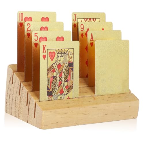 CLISPEED Holzspielkartenhalter Tischkartenständer mit Rutschfestem Sockel Robustes Kiefernholz Schräger Holzfuß für Einfaches Kartenhalten für Spieleabende und Senioren CLISPEED Holzspielkartenhalter Tischkartenständer mit Rutschfestem Sockel Robustes Kiefernholz Schräger Holzfuß für Einfaches Kartenhalten für Spieleabende und Senioren von CLISPEED