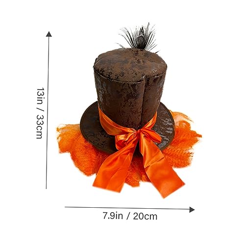 CLISPEED Karneval Hut mit Kreativem Pfauenfederschmuck Orangefarbene Cosplay Perücke Vielseitiger für Halloween Kostüm Fotorequisit und Bühnenauftritte CLISPEED Karneval Hut mit Kreativem Pfauenfederschmuck Orangefarbene Cosplay Perücke Vielseitiger für Halloween Kostüm Fotorequisit und Bühnenauftritte von CLISPEED
