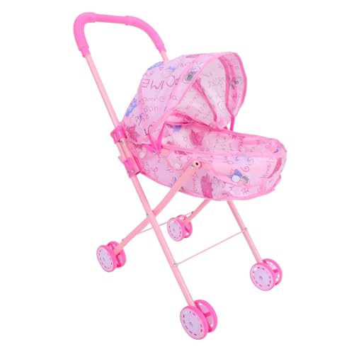 CLISPEED Kinderwagen Puppenwagen Leicht Realistische Simulation Rollbar Robust für Mädchen Geburtstagsgeschenk Interaktives Rollenspiel Zubehör CLISPEED Kinderwagen Puppenwagen Leicht Realistische Simulation Rollbar Robust für Mädchen Geburtstagsgeschenk Interaktives Rollenspiel Zubehör von CLISPEED