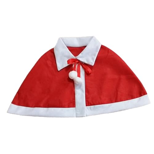 CLISPEED Kuscheliger Weihnachts Mantel Kapuzenumhang Warmes Cape mit Bindeband und Weißen Bommel Unisex Umhang für Alltag Halloween Themenpartys Weiches und Hautfreundliches Material CLISPEED Kuscheliger Weihnachts Mantel Kapuzenumhang Warmes Cape mit Bindeband und Weißen Bommel Unisex Umhang für Alltag Halloween Themenpartys Weiches und Hautfreundliches Material von CLISPEED