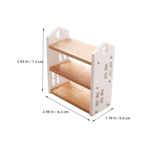 CLISPEED Miniatur Bücherregal aus Holz Miniaturmaßstab Regal für Puppenhaus Kompakte Aufbewahrung für Miniaturmöbel Sammlerstücke und Kleine Dekorationen Platzsparend und Vielseitig CLISPEED Miniatur Bücherregal aus Holz Miniaturmaßstab Regal für Puppenhaus Kompakte Aufbewahrung für Miniaturmöbel Sammlerstücke und Kleine Dekorationen Platzsparend und Vielseitig von CLISPEED