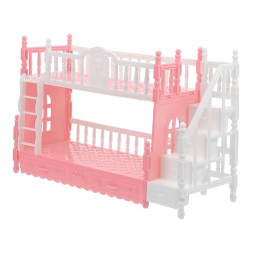CLISPEED Miniatur Doppelstockbett Modell Puppenhaus Möbel Schlafzimmer mit Leiter Realistische Miniatur Einrichtung für Puppenhaus Jungen und Mädchen Zubehör CLISPEED Miniatur Doppelstockbett Modell Puppenhaus Möbel Schlafzimmer mit Leiter Realistische Miniatur Einrichtung für Puppenhaus Jungen und Mädchen Zubehör von CLISPEED