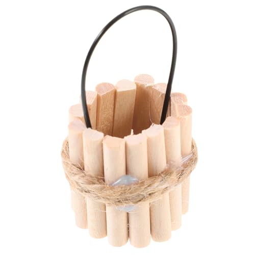 CLISPEED Miniatur Holzfass Puppenhaus Dekoration Miniatur Holz Eimer für Puppenmöbel Zubehör Weihnachtsdeko Kleine Holztonne CLISPEED Miniatur Holzfass Puppenhaus Dekoration Miniatur Holz Eimer für Puppenmöbel Zubehör Weihnachtsdeko Kleine Holztonne von CLISPEED