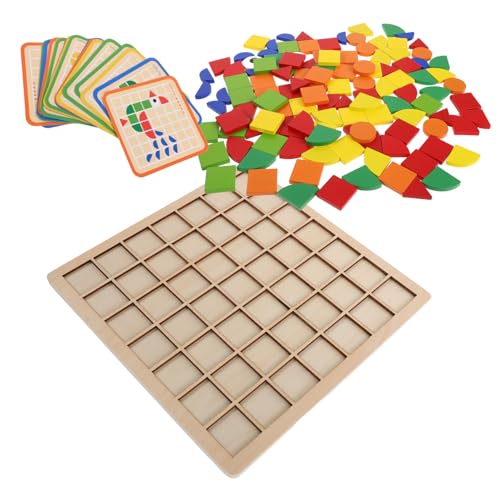CLISPEED Holzformpuzzle Mit Tangram-blöcken Für Montessori-Lernen Musterblöcke Aus Natürlichem Holz Für Kindergarten-Spiel Und Entwicklung CLISPEED Holzformpuzzle Mit Tangram-blöcken Für Montessori-Lernen Musterblöcke Aus Natürlichem Holz Für Kindergarten-Spiel Und Entwicklung von CLISPEED
