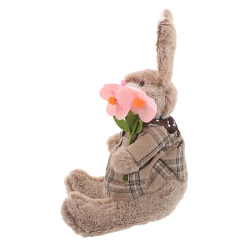 CLISPEED Osterhase Frühlingsdeko Puppe Cartoon-tierspielzeug Ausgestopftes Kaninchenspielzeug Ausgestopfte Kaninchentiere Kuscheltiere Süß Osterparty Gefallen Kuscheltiere Für Babys Stoff von CLISPEED