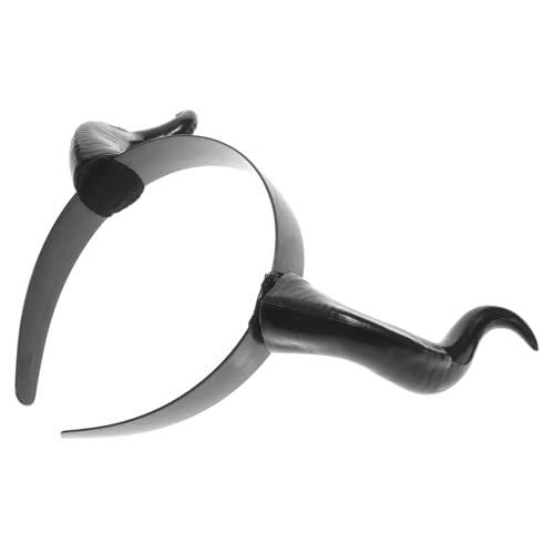 CLISPEED Ox Horn Kopfschmuck Kunststoff Hörner Stirnband Karneval Kostüm Party Requisite Unisex für Festival Halloween Bühne CLISPEED Ox Horn Kopfschmuck Kunststoff Hörner Stirnband Karneval Kostüm Party Requisite Unisex für Festival Halloween Bühne von CLISPEED