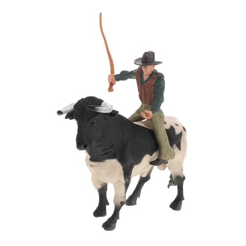 CLISPEED Realistisches Stierkampfmodell aus Harz Detailreiche Cowboy und Stierfigur Dekoratives Teiliges für Schreibtisch und Kleines Tiermodell als Sammelbare Western Dekoration CLISPEED Realistisches Stierkampfmodell aus Harz Detailreiche Cowboy und Stierfigur Dekoratives Teiliges für Schreibtisch und Kleines Tiermodell als Sammelbare Western Dekoration von CLISPEED