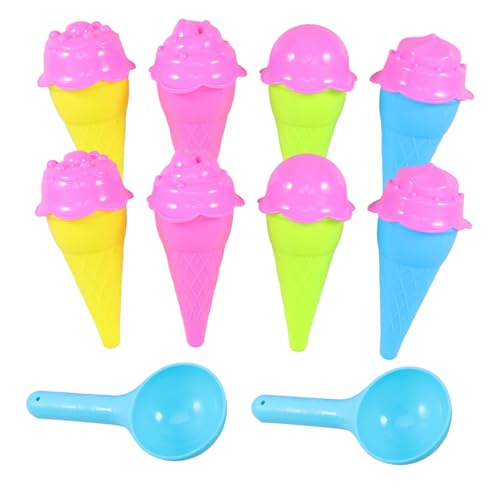 CLISPEED Sandspielzeug Eiscreme Sandform Kunststoff Spielset mit Eiscremeformen in Pastellfarben Rosa Deckeln und Blauen Schaufeln Geeignet für Strand Sandkasten und Indoor spielspaß CLISPEED Sandspielzeug Eiscreme Sandform Kunststoff Spielset mit Eiscremeformen in Pastellfarben Rosa Deckeln und Blauen Schaufeln Geeignet für Strand Sandkasten und Indoor spielspaß von CLISPEED