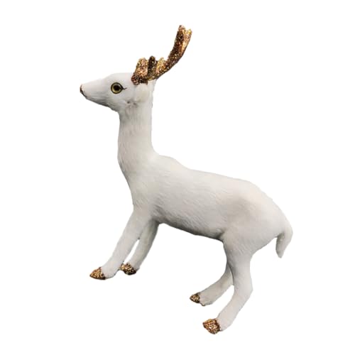 CLISPEED Simulation Hirsch Miniaturfigur aus Hochwertigem und Plüsch Detailgetreues Rentier Modell Kinderzimmer Dekoration Lernspielzeug und Tischdeko CLISPEED Simulation Hirsch Miniaturfigur aus Hochwertigem und Plüsch Detailgetreues Rentier Modell Kinderzimmer Dekoration Lernspielzeug und Tischdeko von CLISPEED