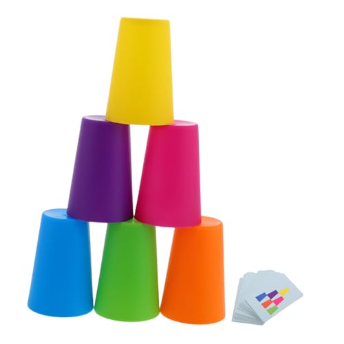 CLISPEED Stackbecher Spiel mit Fragekarten für Outdoor Eltern Junge Mädchen Interaktion Fördert Konzentration Kognitive Fähigkeiten Geschicklichkeitsspiel Wettbewerbsspiele CLISPEED Stackbecher Spiel mit Fragekarten für Outdoor Eltern Junge Mädchen Interaktion Fördert Konzentration Kognitive Fähigkeiten Geschicklichkeitsspiel Wettbewerbsspiele von CLISPEED