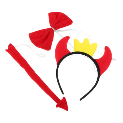 CLISPEED Teufelshörner Haarreif Set mit und Fliege Robustes Halloween Cosplay Kit Modischer Kopfschmuck für Karneval Fasching und Kostümparty Einzigartiges Dämonen design CLISPEED Teufelshörner Haarreif Set mit und Fliege Robustes Halloween Cosplay Kit Modischer Kopfschmuck für Karneval Fasching und Kostümparty Einzigartiges Dämonen design von CLISPEED