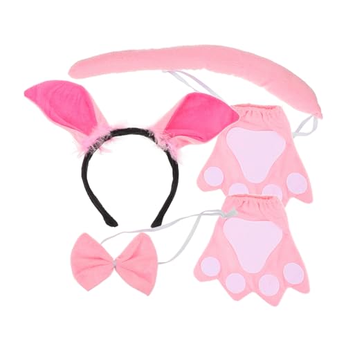 CLISPEED Tierkostüm Schwein Kostüm mit Schweineohren Stirnband und Handschuhen Niedliches Cosplay Zubehör für Fasching Halloween Karneval Bühnenauftritte CLISPEED Tierkostüm Schwein Kostüm mit Schweineohren Stirnband und Handschuhen Niedliches Cosplay Zubehör für Fasching Halloween Karneval Bühnenauftritte von CLISPEED