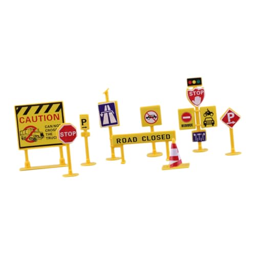 CLISPEED Verkehrsschilder Spielset aus Kunststoff Miniatur Straßenschild und Absperrung für Lehrreiches Verkehrsschild mit Bunten Farben Leicht und Langlebig für Indoor und Outdoor CLISPEED Verkehrsschilder Spielset aus Kunststoff Miniatur Straßenschild und Absperrung für Lehrreiches Verkehrsschild mit Bunten Farben Leicht und Langlebig für Indoor und Outdoor von CLISPEED