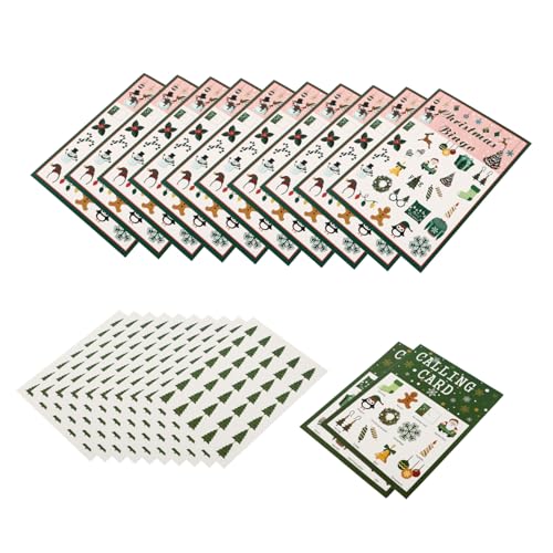 CLISPEED Weihnachtliches Bingo Spielkarten Spieler Papier Karten mit Einzigartigem Design für Party Unterhaltung Weihnachten Spaß Zufällige Farbe Zufällige Farbe CLISPEED Weihnachtliches Bingo Spielkarten Spieler Papier Karten mit Einzigartigem Design für Party Unterhaltung Weihnachten Spaß Zufällige Farbe Zufällige Farbe von CLISPEED