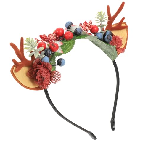 CLISPEED Weihnachtliches Rentier Geweih Stirnband Leichtes Cosplay Haaraccessoire mit Beeren Vielseitig für Party Bühne Maske Bequem und Dekorativ CLISPEED Weihnachtliches Rentier Geweih Stirnband Leichtes Cosplay Haaraccessoire mit Beeren Vielseitig für Party Bühne Maske Bequem und Dekorativ von CLISPEED