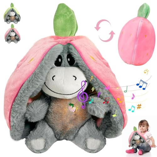 CLIUNT Atmendes Kuscheltier, Avocado Esel Kuscheltier mit 4 Beruhigungsmodi&Orangem Nachtlicht, Schlafender Plüsch Esel, Schlummer Kuscheltiers, Weiches Beruhigendes Kuscheltiere Atmet für Kinder CLIUNT Atmendes Kuscheltier, Avocado Esel Kuscheltier mit 4 Beruhigungsmodi&Orangem Nachtlicht, Schlafender Plüsch Esel, Schlummer Kuscheltiers, Weiches Beruhigendes Kuscheltiere Atmet für Kinder von CLIUNT