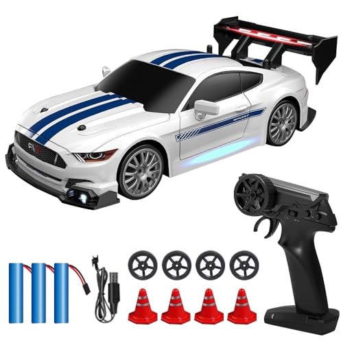 CLIUNT RC Drift Car, 1:24 Drift Auto Ferngesteuert, 4WD 30km/h Mini Drift Car mit LED-Lichtern, 2,4Ghz High Speed Racing Sport Toy Cars für Jungen Mädchen und Erwachsene Geschenk ab 7 Jahre CLIUNT RC Drift Car, 1:24 Drift Auto Ferngesteuert, 4WD 30km/h Mini Drift Car mit LED-Lichtern, 2,4Ghz High Speed Racing Sport Toy Cars für Jungen Mädchen und Erwachsene Geschenk ab 7 Jahre von CLIUNT