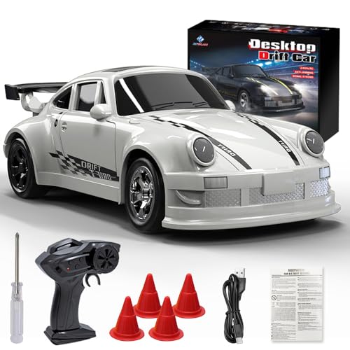 CLIUNT RC Drift Car, 1:64 Mini Drift Auto Ferngesteuert, 4WD Tabletop Drift RC Car,2.4Ghz Drift Ferngesteuertes Auto mit LED-Lichtern,15km/h Speed Racing Sport Toy Cars,Spielzeugauto für Kinder ab 6 CLIUNT RC Drift Car, 1:64 Mini Drift Auto Ferngesteuert, 4WD Tabletop Drift RC Car,2.4Ghz Drift Ferngesteuertes Auto mit LED-Lichtern,15km/h Speed Racing Sport Toy Cars,Spielzeugauto für Kinder ab 6 von CLIUNT