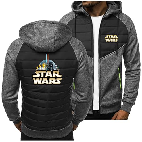 CLMETHE Pullover mit Reißverschluss für Männer Kapuzenpullover für WARS Herren Sweatshirts Freizeitjacken Plus Size Kapuzenmäntel Sportbekleidung Arbeitskleidung mit Taschen,A Hoodie-Mens XXL von CLMETHE