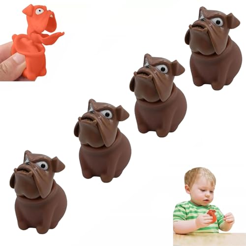 Bulldog Stress Relief Toy, Funny Bulldog Squeeze Toy, Funny Stress Relief Dog Squeeze Toy, Funny Squeeze Telescopic Bulldog Stress Relief Toy (Brown*4pc) von CLOUDEMO