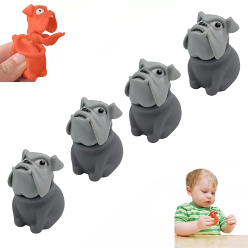 Bulldog Stress Relief Toy, Funny Bulldog Squeeze Toy, Funny Stress Relief Dog Squeeze Toy, Funny Squeeze Telescopic Bulldog Stress Relief Toy (Grey*4pc) von CLOUDEMO