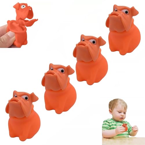 Bulldog Stress Relief Toy, Funny Bulldog Squeeze Toy, Funny Stress Relief Dog Squeeze Toy, Funny Squeeze Telescopic Bulldog Stress Relief Toy (Orange*4pc) von CLOUDEMO