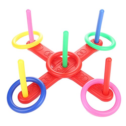 CLPEEN Ringwurf Spiel Quoits Hoopla Set Quoits Heringe Seil Kindergarten von CLPEEN