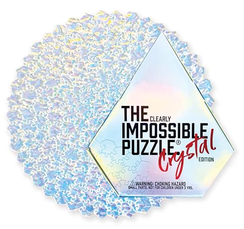 The Clearly Impossible Puzzle, schwieriges Puzzle für Erwachsene, klar, lustig, cool, das wohl schwierigste Puzzle, 100, 200, 500 oder 1000 Teile Crystal-Edition von CM Originals